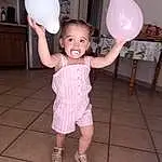 Enfant, Rose, Debout, Balloon, Jambe, Bambin, Party Supply, Happy, Sourire, Personne