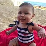 Enfant, Peau, Bambin, Vacation, Summer, Jambe, Baby, Assis, Neck, Plage, Sourire, Personne