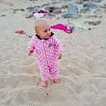 Rose, Enfant, Sand, Play, Plage, Bambin, Vacation, Fun, Eau, Sea, Summer, Ocean, Happy, Sourire, Baby, Personne