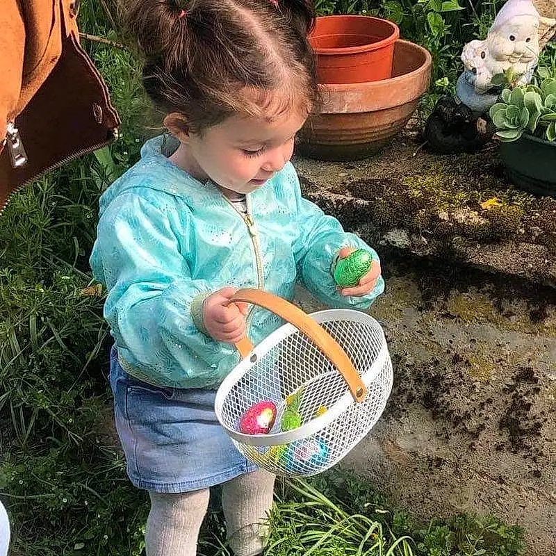 Photograph, Green, Botany, Flowerpot, Leaf, People In Nature, Herbe, Houseplant, Wheel, Plante, Tire, Strings, Happy, Leisure, Bambin, Fun, Pelouse, Baby & Toddler Clothing, Enfant, Sports Toy, Personne