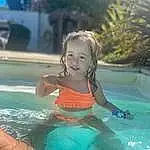 Eau, Sourire, Swimming Pool, Swimwear, Happy, Bathing, Aqua, Leisure, Summer, Bambin, Recreation, Fun, Arbre, Leisure Centre, Personal Protective Equipment, Thigh, Brassiere, Inflatable, Vacation, Enfant, Personne, Joy