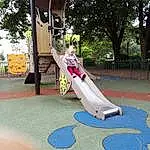 Arbre, Aire de jeux, Chute, Leisure, Herbe, Playground Slide, Fun, City, Outdoor Play Equipment, Recreation, Asphalt, Swing, Road Surface, Play, Shade, Soil, Personne